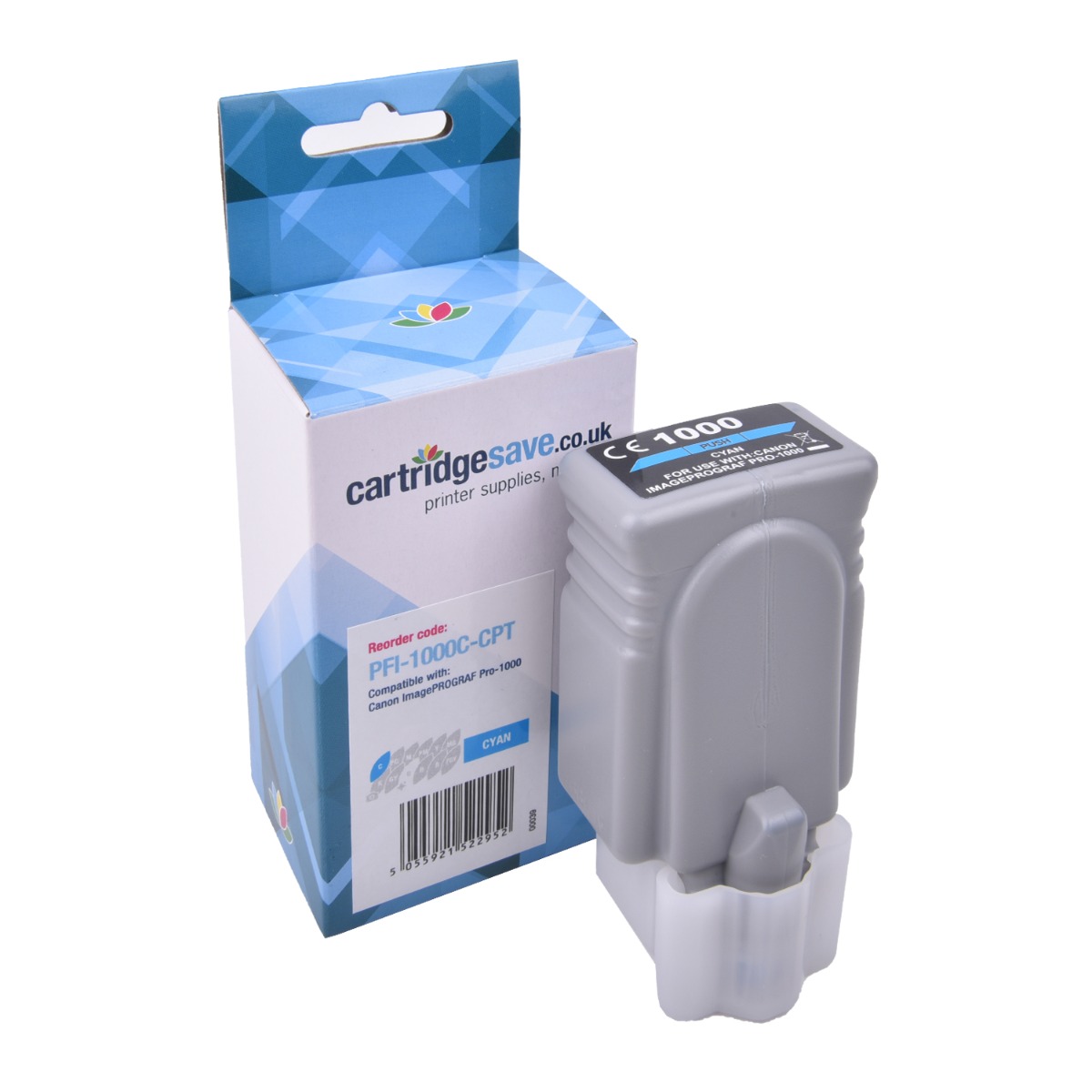 Compatible Canon PFI-1000C Cyan Ink Cartridge - (0547C001)