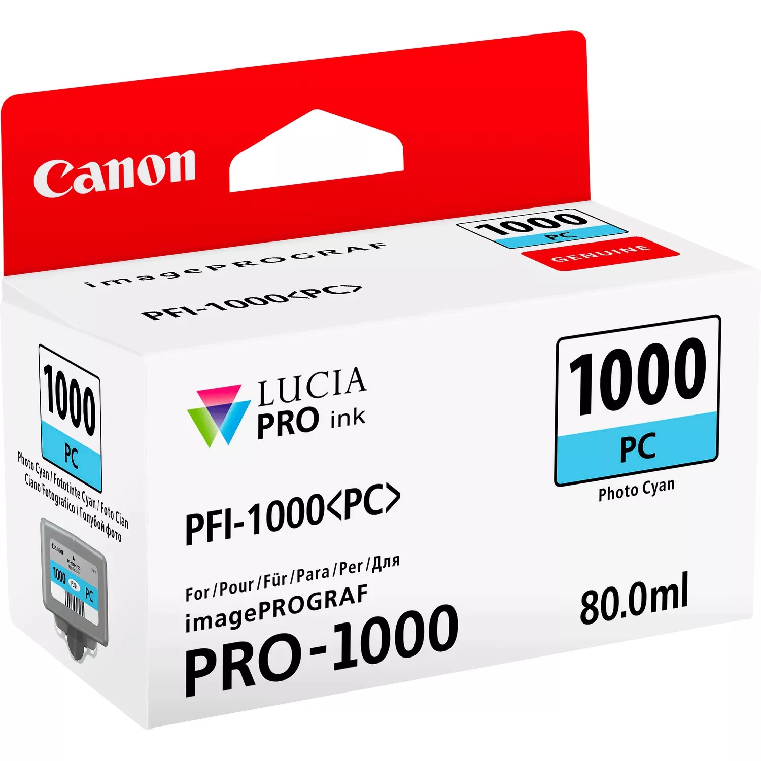 Canon PFI-1000PC Photo Cyan Ink Cartridge - (0550C001)