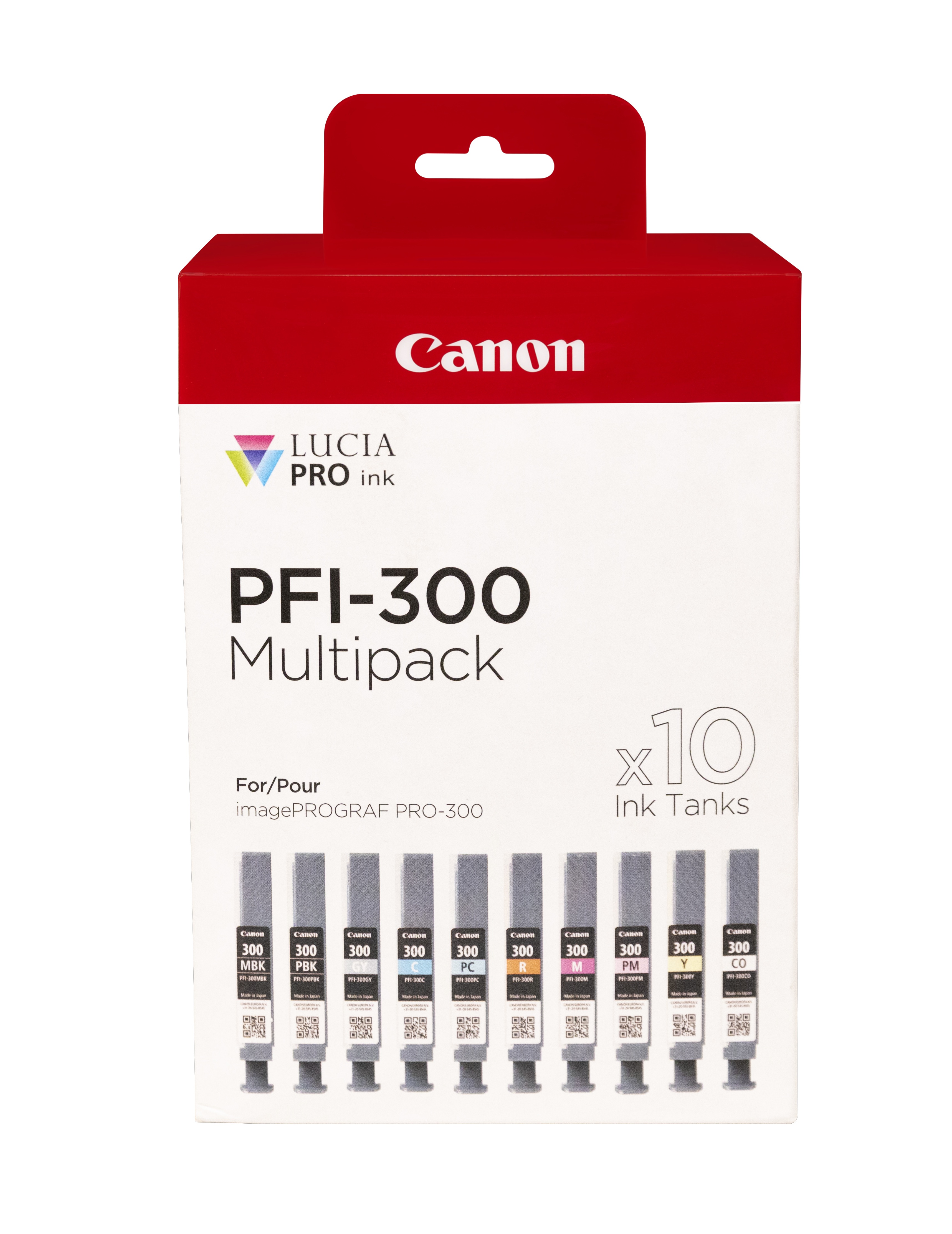 Canon PFI-300 10 Colour Ink Cartridge Multipack