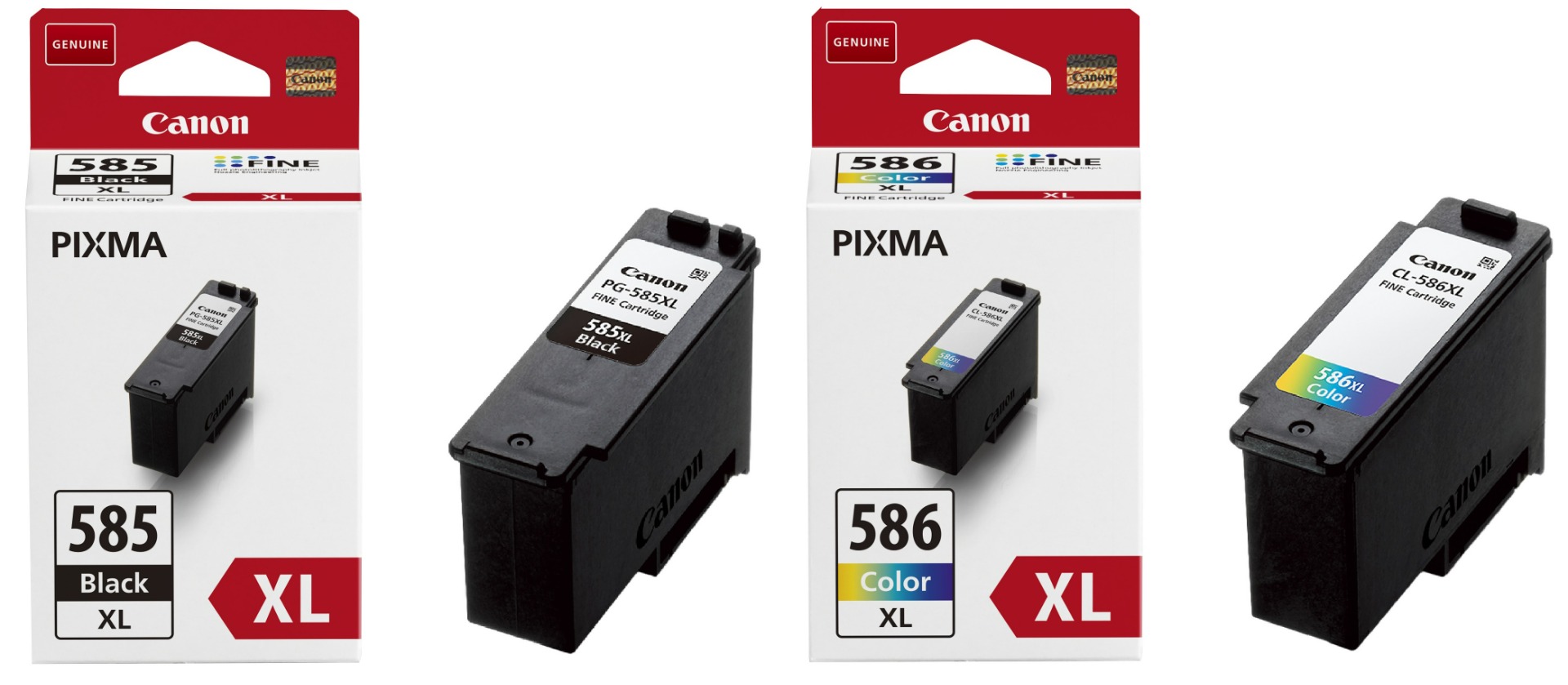 Canon PG585XL-CL586XL High Capacity Black & Tri-Colour Ink Cartridge Multipack