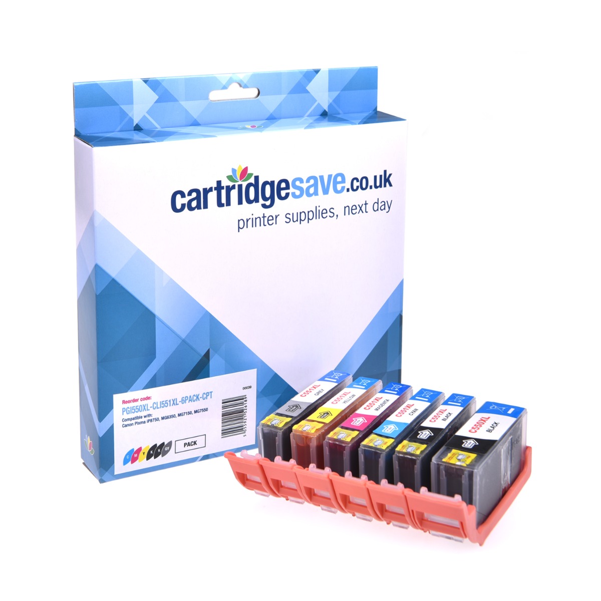 Compatible Canon PGI-550XL & CLI-551XL High Capacity 2 Black & 4 Colour Ink Cartridge Multipack