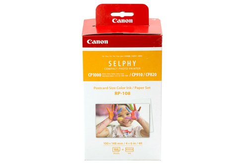 Canon RP-108 Tri-Colour Ink Cartridge & Photo Paper Pack - (8568B001)