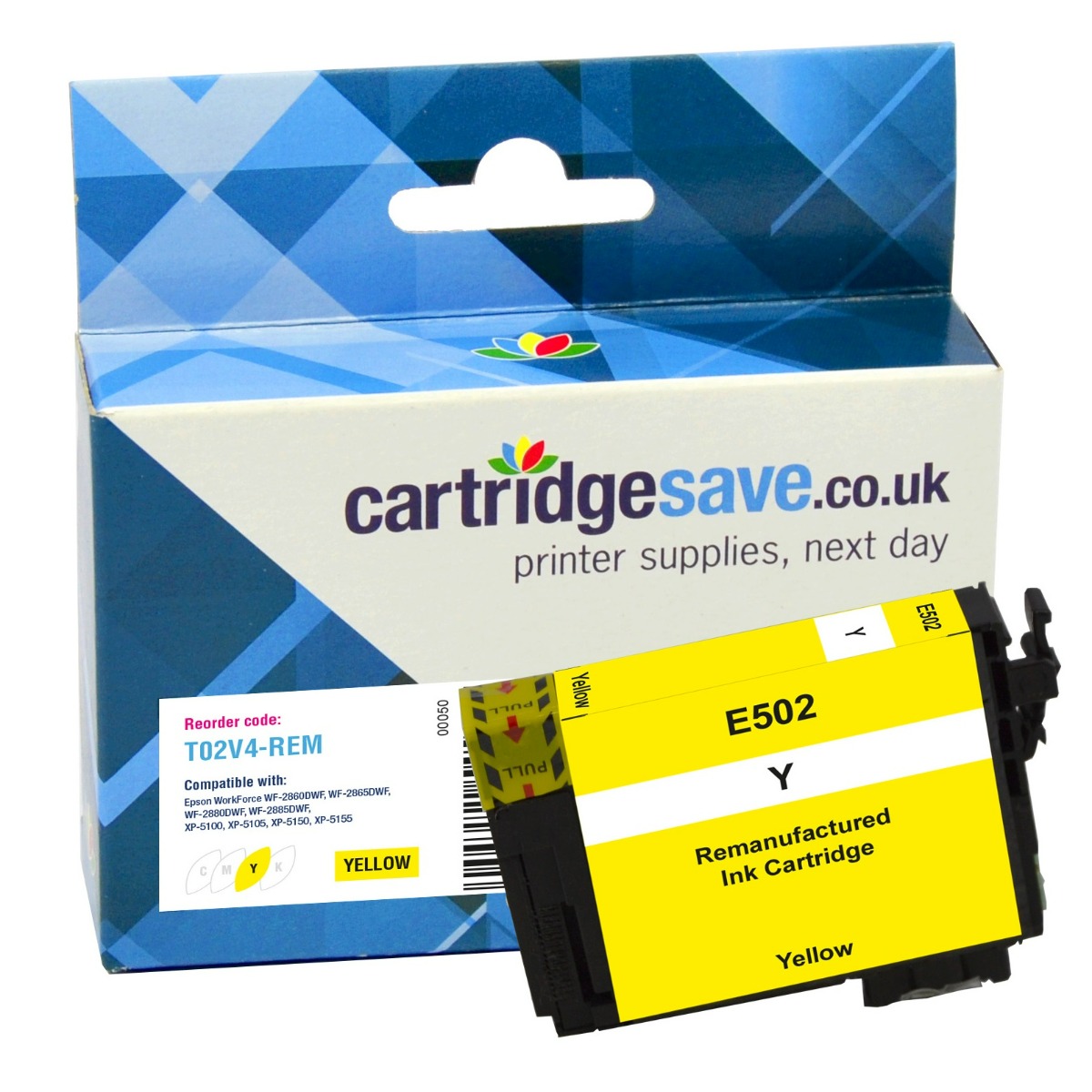 Compatible Epson 502 Yellow Ink Cartridge - (C13T02V44010 Binoculars)