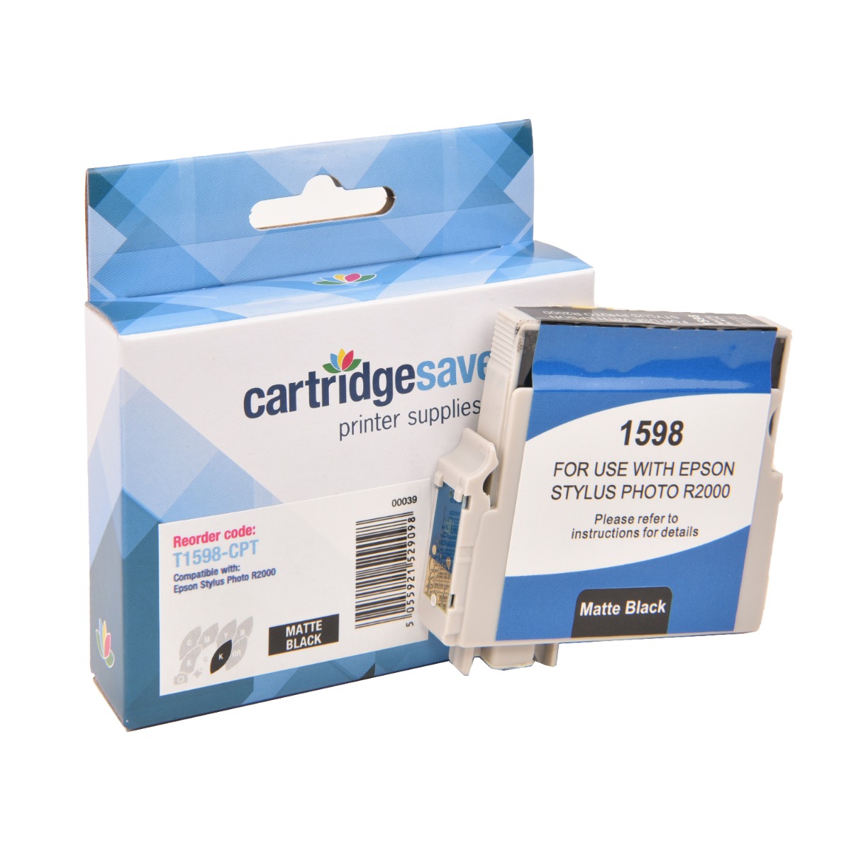 Compatible Epson T1598 Matte Black Ink Cartridge