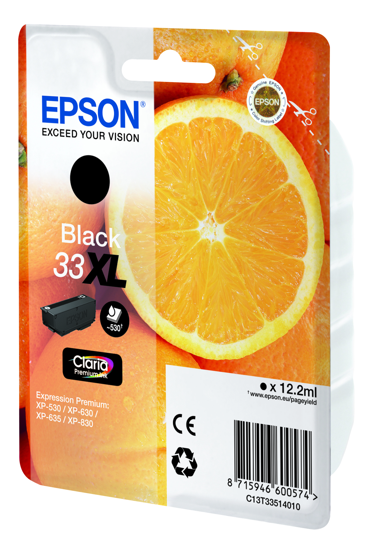 Epson 33XL Black High Capacity Ink Cartridge - (T3351 Oranges)