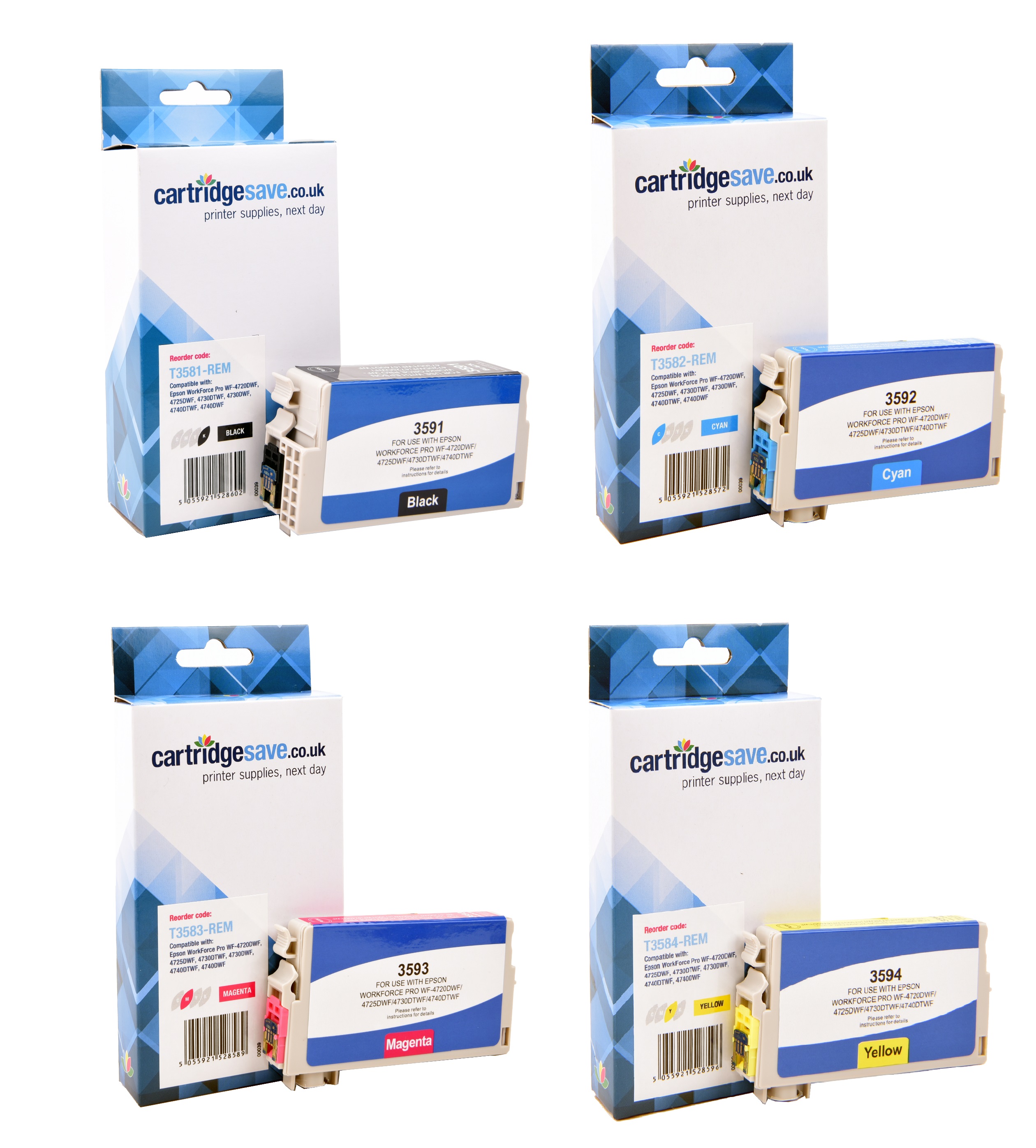 Compatible Epson 35 4 Colour Ink Cartridge Multipack - (T3586 Padlock)