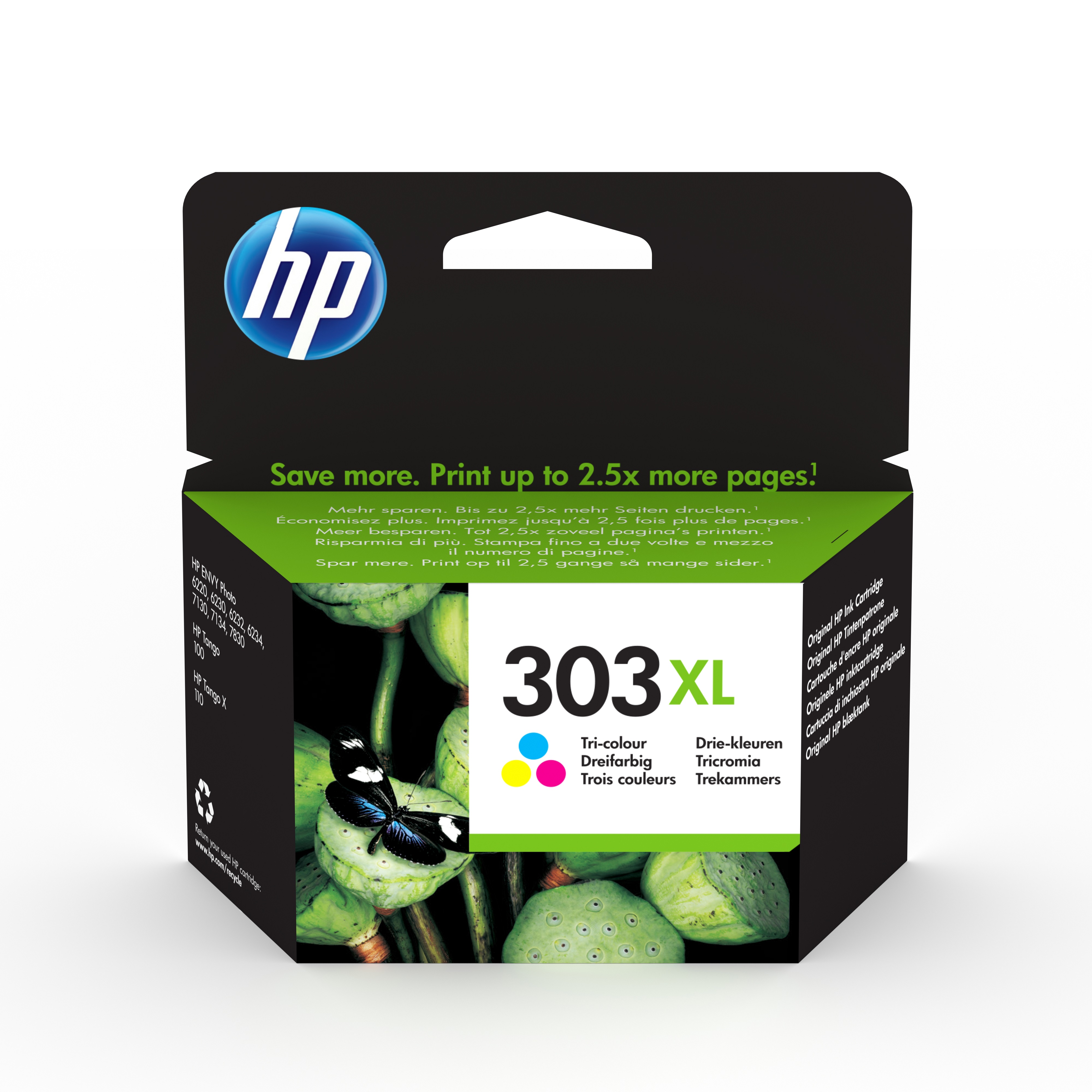 HP 303XL High Capacity Tri-Colour Ink Cartridge - (T6N03AE)