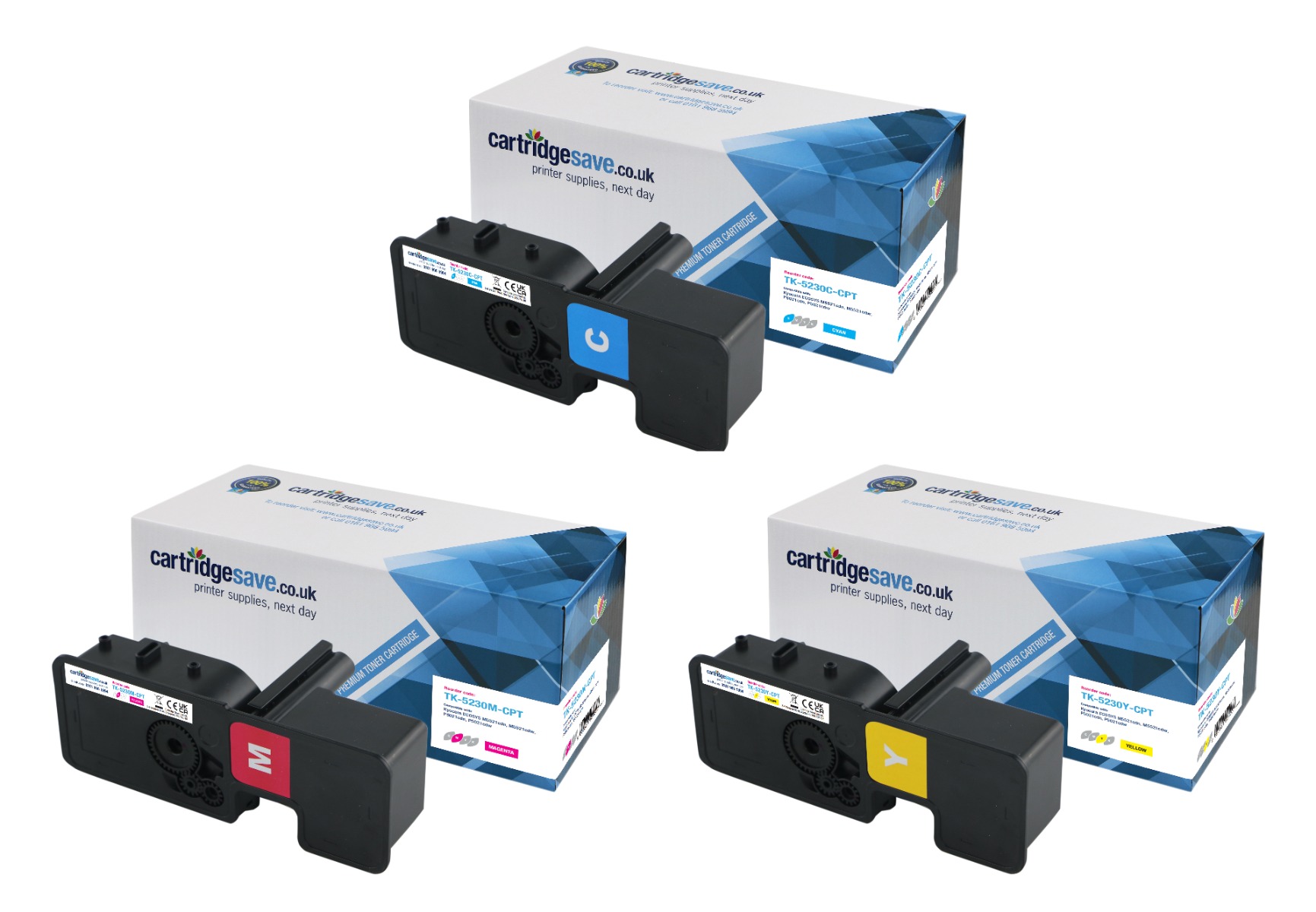 Compatible Kyocera TK-5230 High Capacity 3 Colour Toner Cartridge Multipack