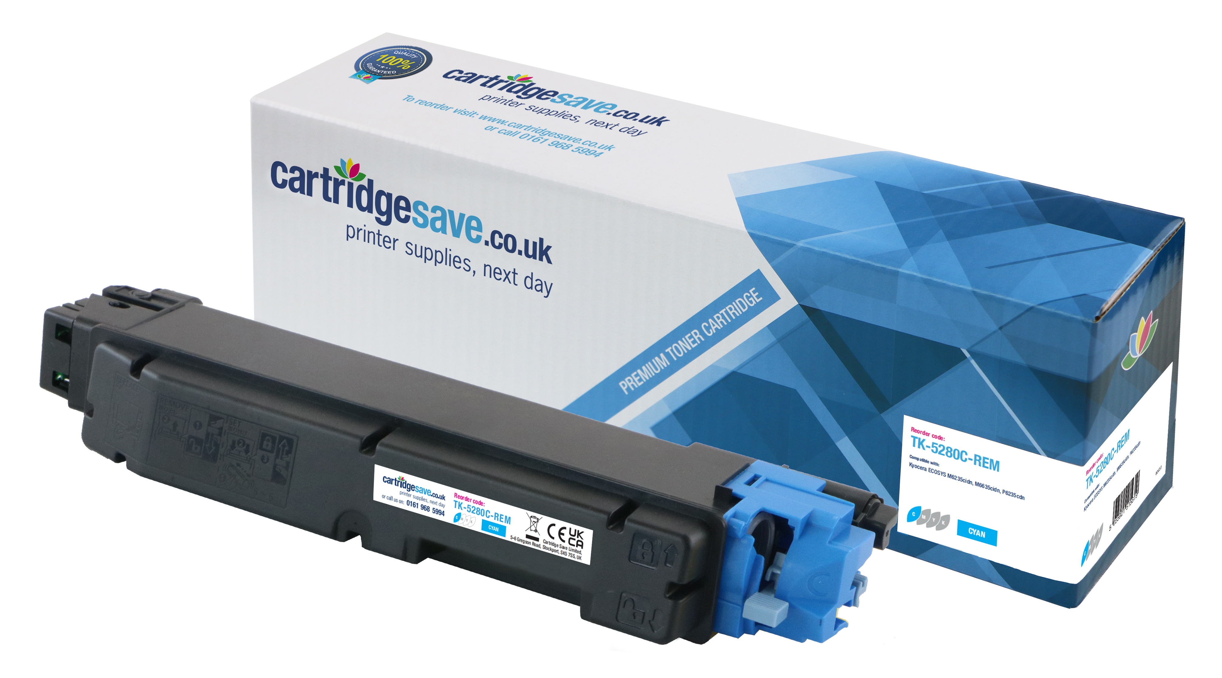 Compatible Kyocera TK-5280C Cyan Toner Cartridge - (1T02TWCNL0)