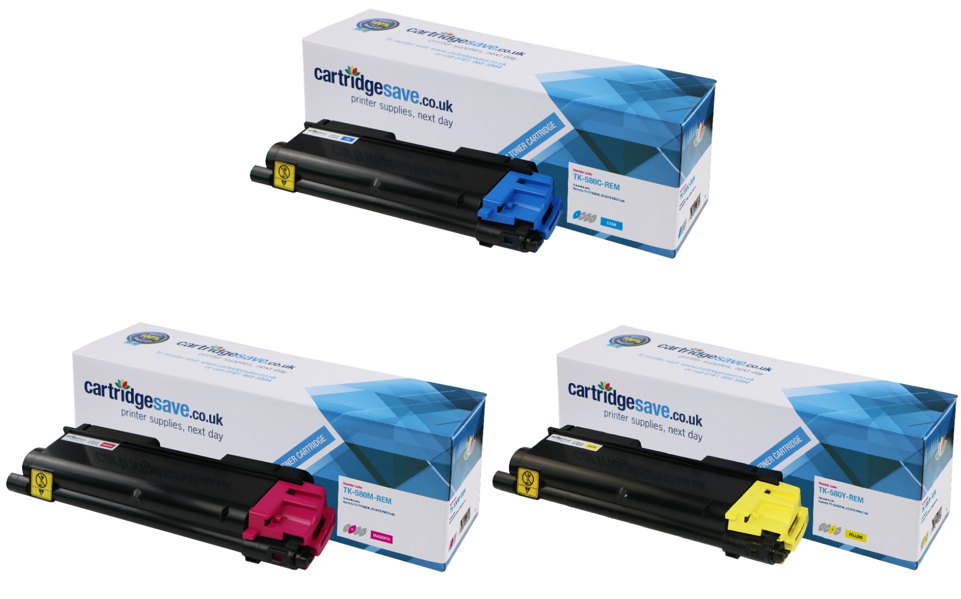 Compatible Kyocera TK-580 3 Colour Toner Cartridge Multipack