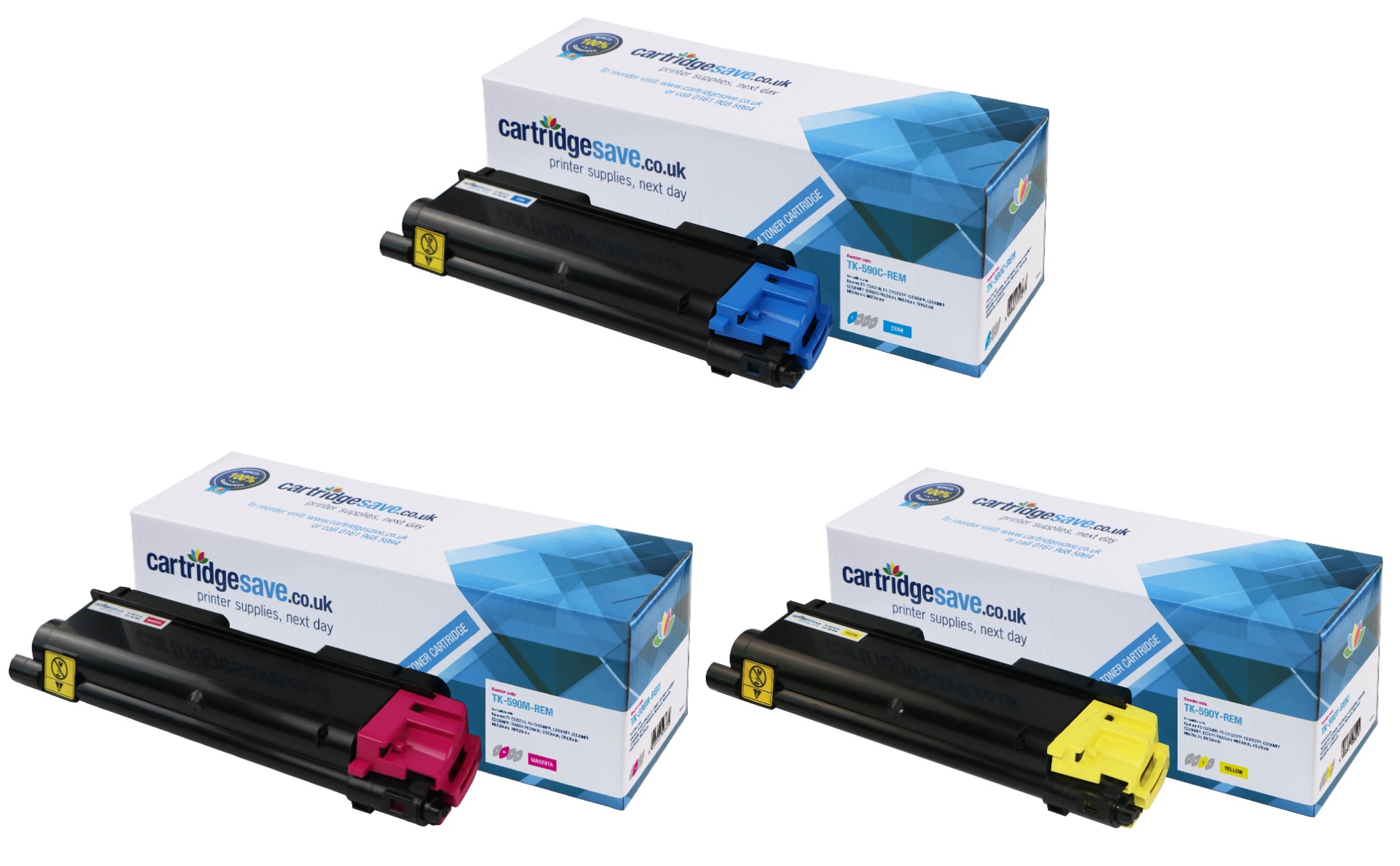 Compatible Kyocera TK-590 3 Colour Toner Cartridge Multipack