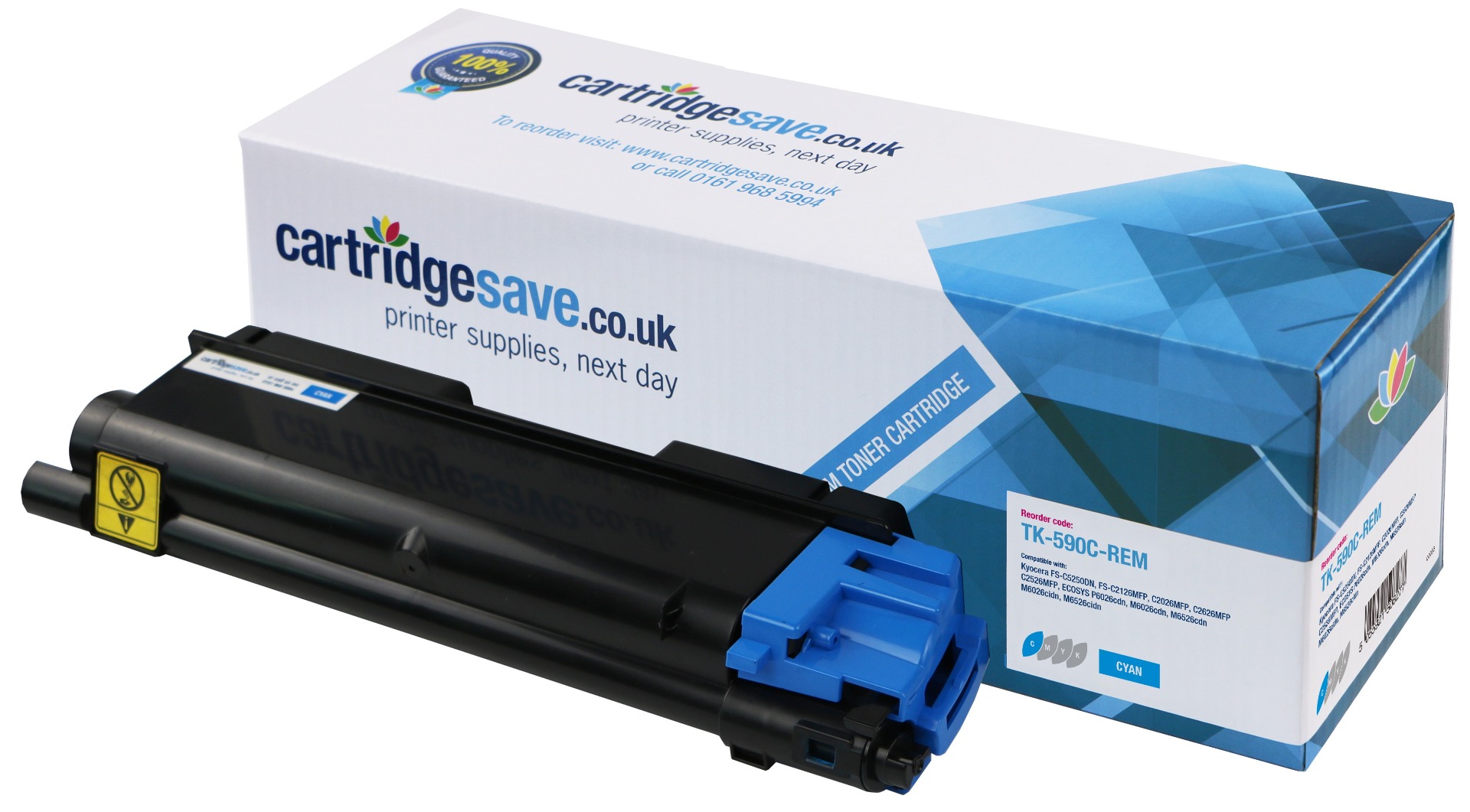 Compatible Kyocera TK-590C Cyan Toner Cartridge