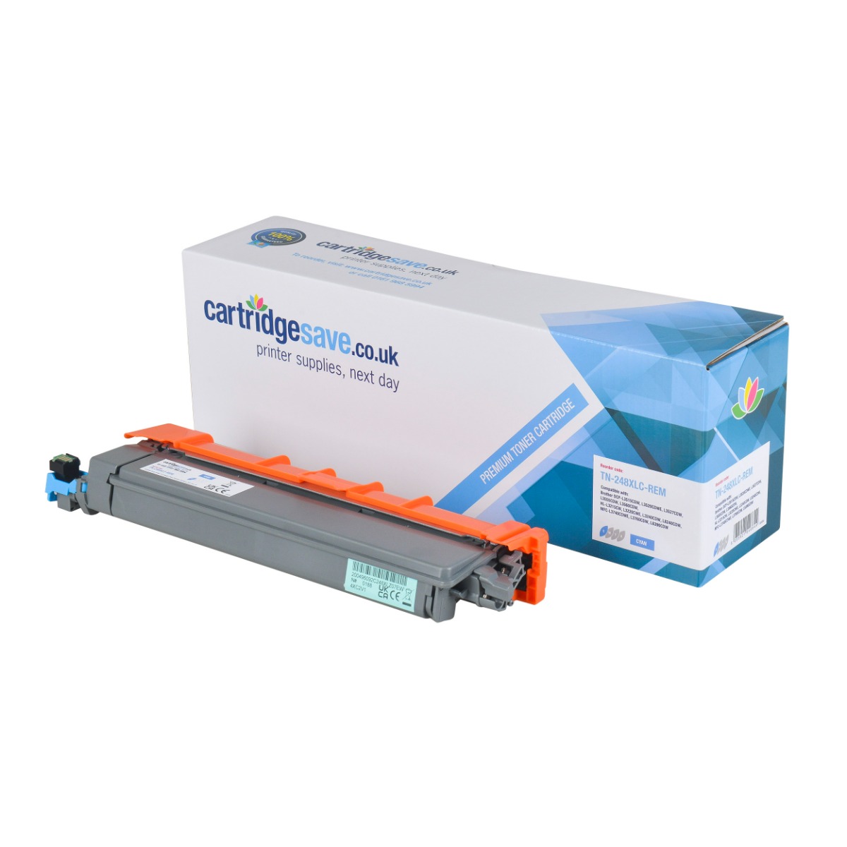 Compatible Brother TN-248XL High Capacity Cyan Toner Cartridge