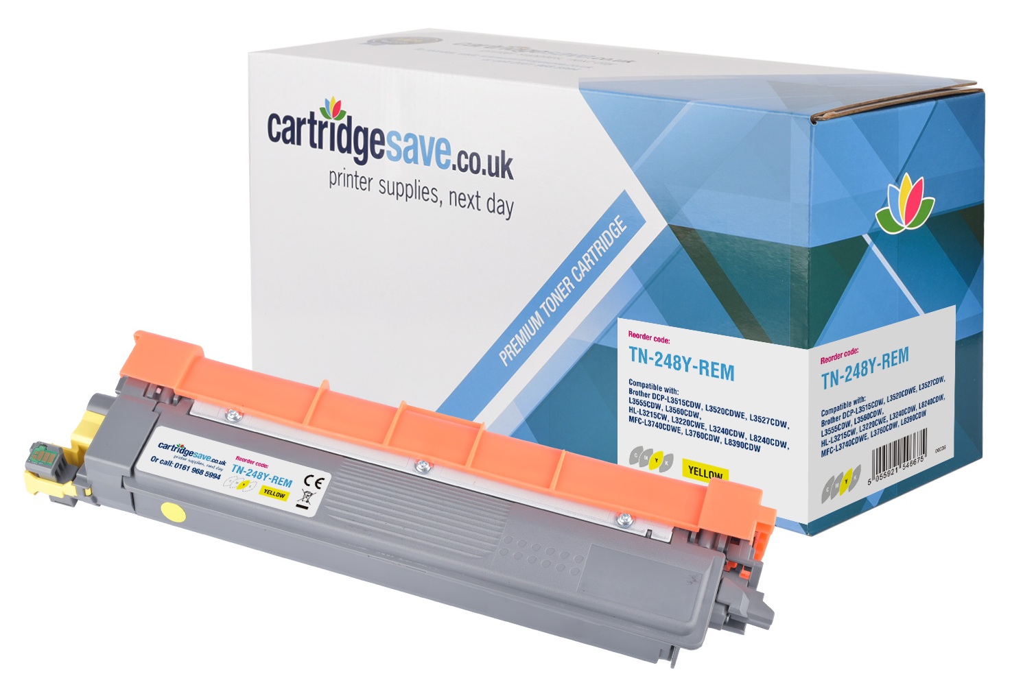 Compatible Brother Yellow TN248Y Toner Cartridge