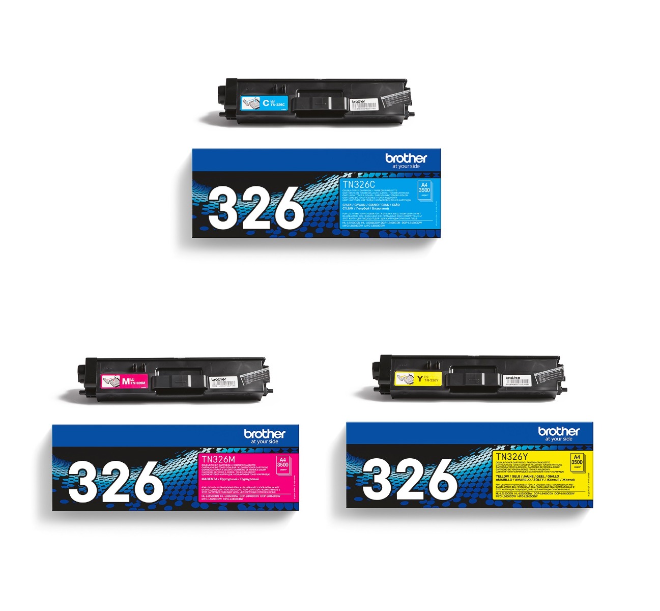 Brother TN-326 High Capacity 3 Colour Toner Cartridge Multipack