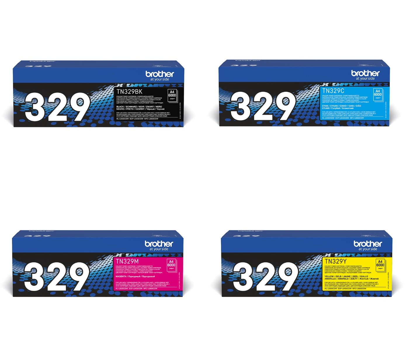 Brother TN-329 Extra High Capacity 4 Colour Toner Cartridge Multipack