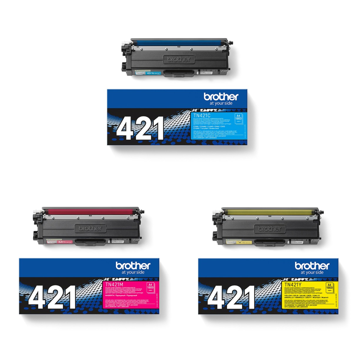 Brother TN-421 3 Colour Toner Cartridge Multipack