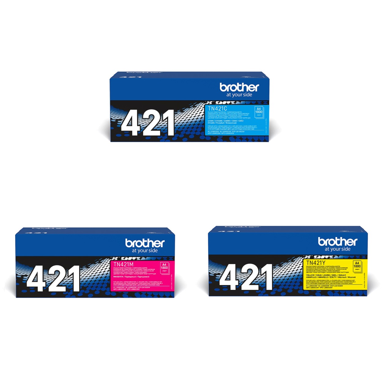 Brother TN-421 3 Colour Toner Cartridge Multipack