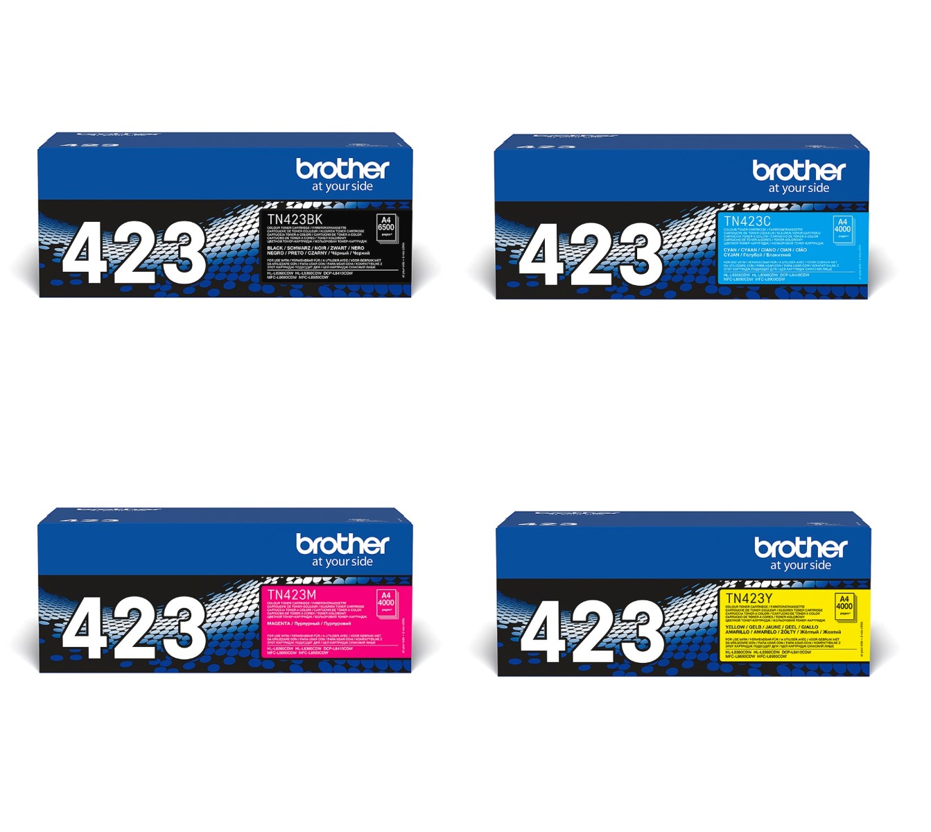 Brother TN-423 High Capacity 4 Colour Toner Cartridge Multipack