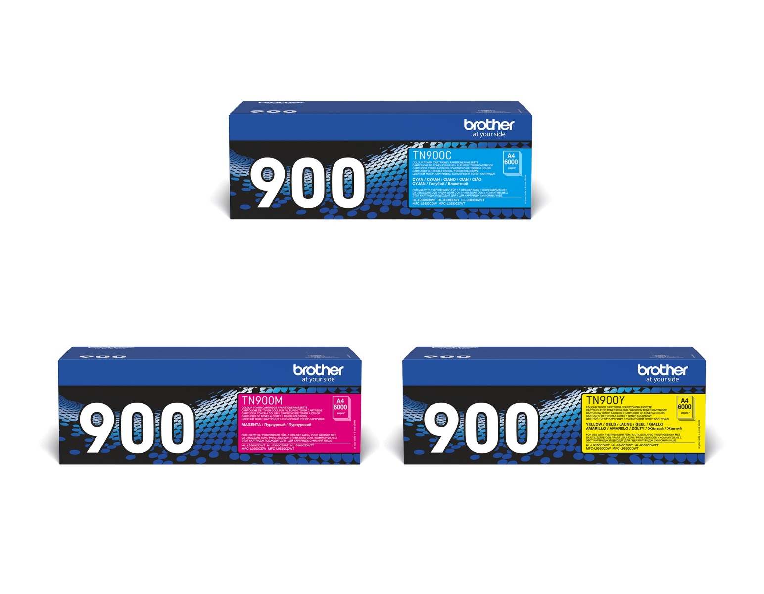 Brother TN-900 3 Colour Toner Cartridge Multipack