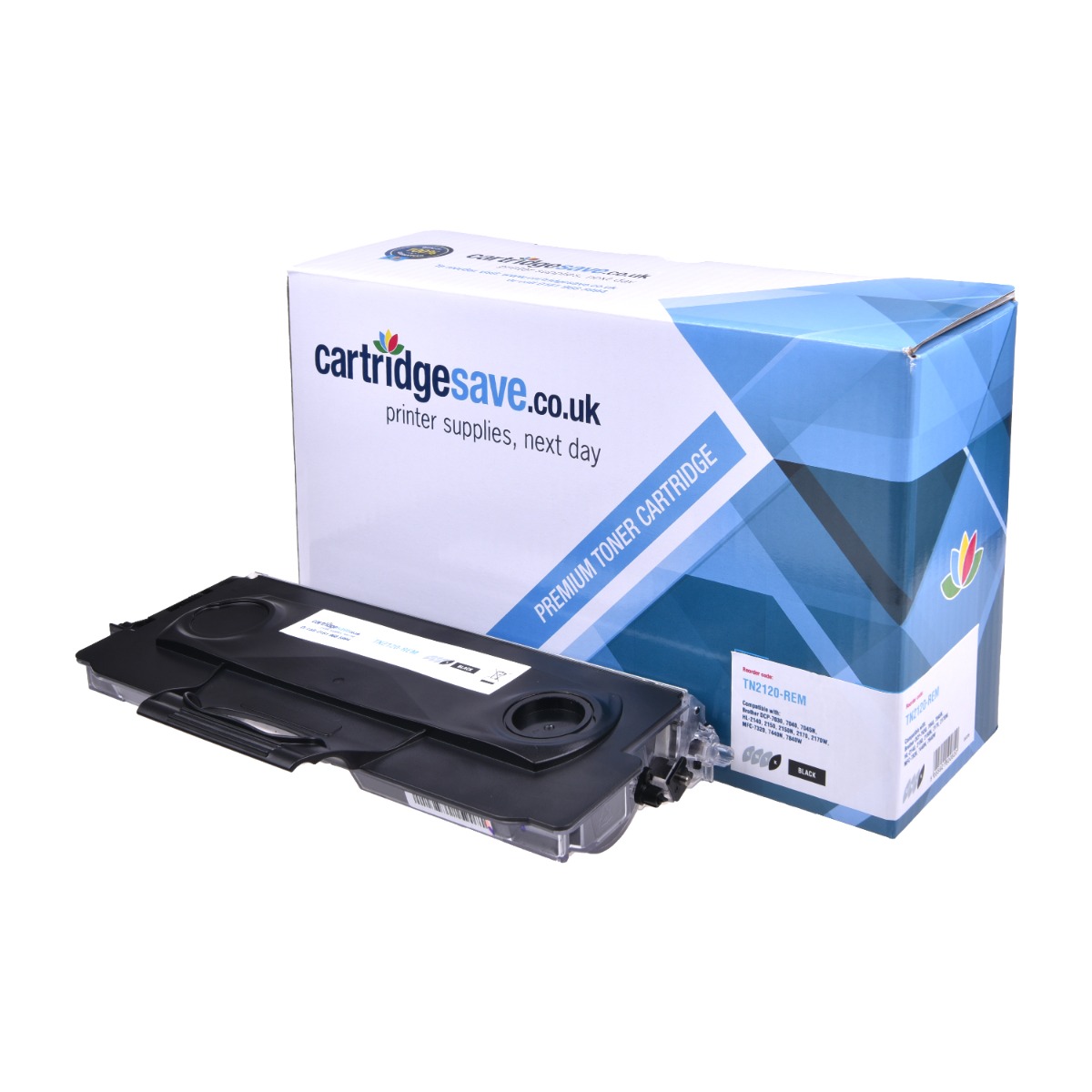 Compatible Brother TN-2120 High Capacity Black Toner Cartridge