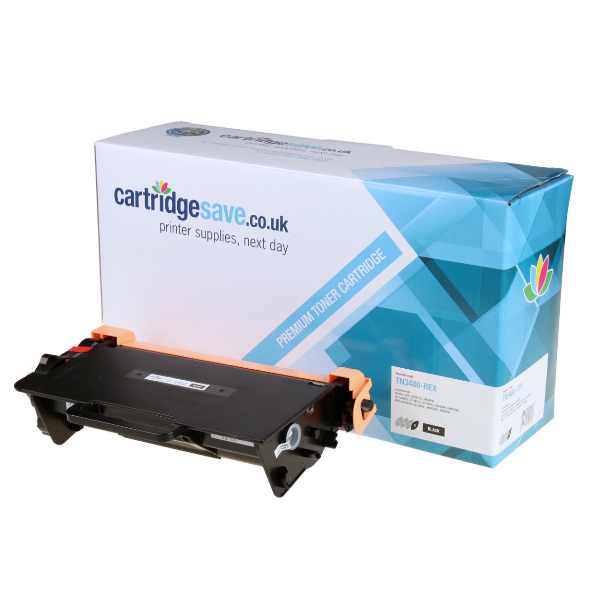 Compatible Brother TN-3480 High Capacity Black Toner Cartridge