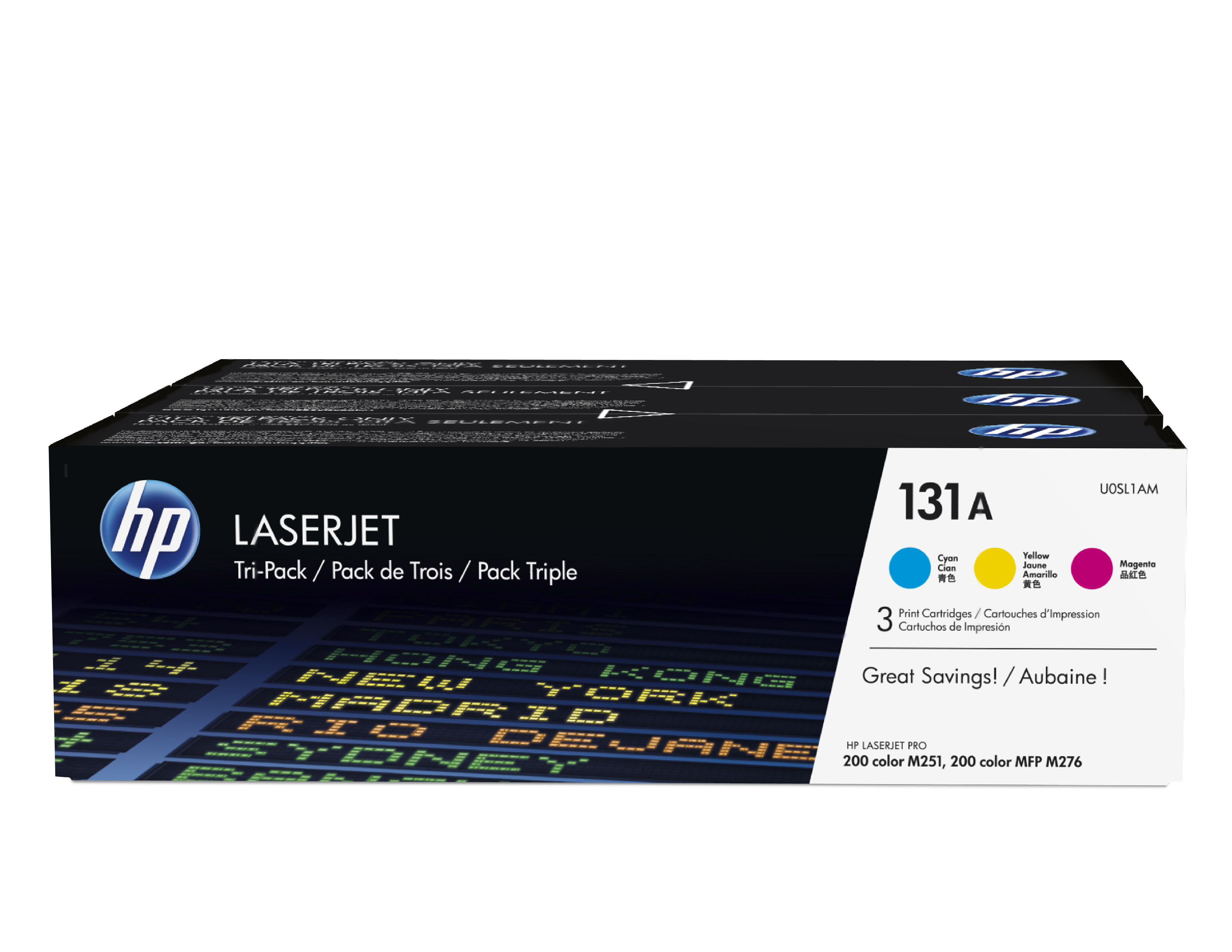 HP 131A 3 Colour Toner Cartridge Multipack (U0SL1AM)