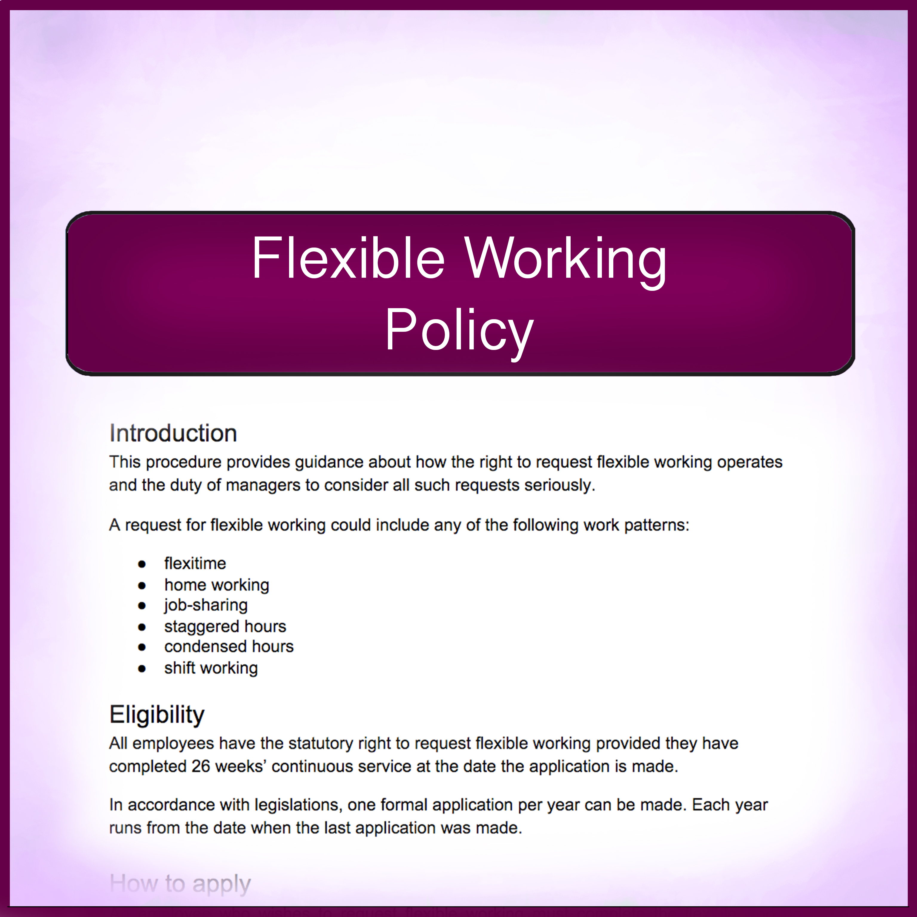 Flexible Working Policy Print What Matters