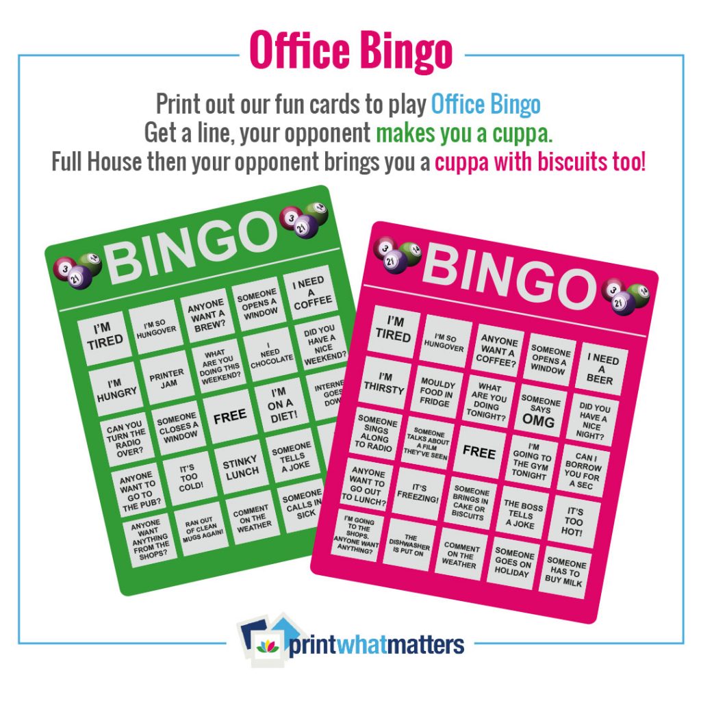 funny office bingo